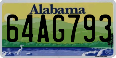 AL license plate 64AG793