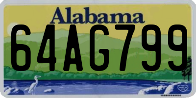 AL license plate 64AG799