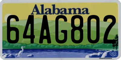 AL license plate 64AG802