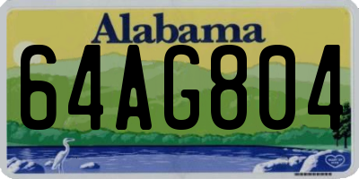 AL license plate 64AG804