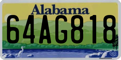 AL license plate 64AG818