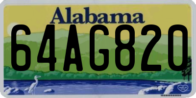 AL license plate 64AG820
