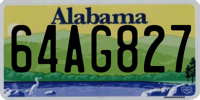 AL license plate 64AG827