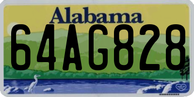 AL license plate 64AG828