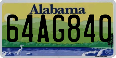 AL license plate 64AG840