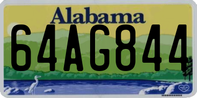 AL license plate 64AG844