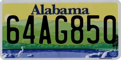 AL license plate 64AG850
