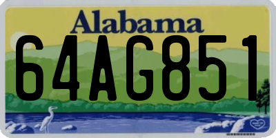 AL license plate 64AG851