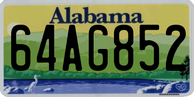 AL license plate 64AG852