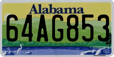 AL license plate 64AG853