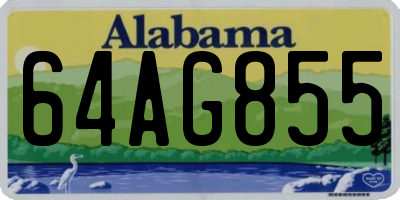 AL license plate 64AG855