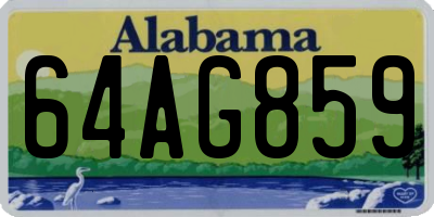 AL license plate 64AG859