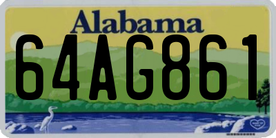 AL license plate 64AG861