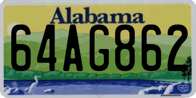 AL license plate 64AG862