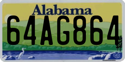 AL license plate 64AG864