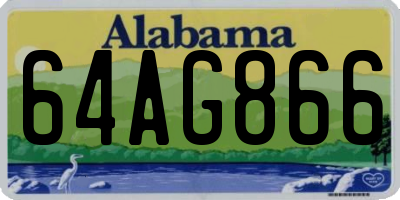 AL license plate 64AG866
