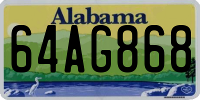 AL license plate 64AG868