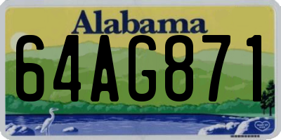 AL license plate 64AG871