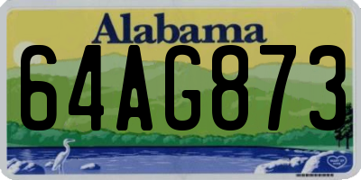 AL license plate 64AG873