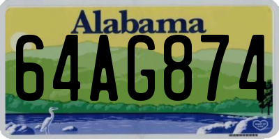 AL license plate 64AG874