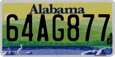 AL license plate 64AG877