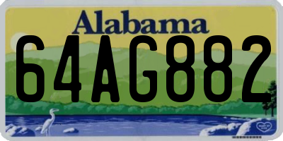 AL license plate 64AG882