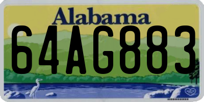 AL license plate 64AG883