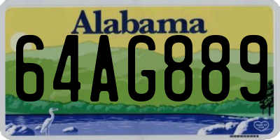 AL license plate 64AG889