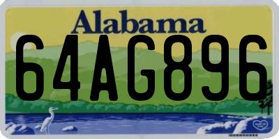 AL license plate 64AG896
