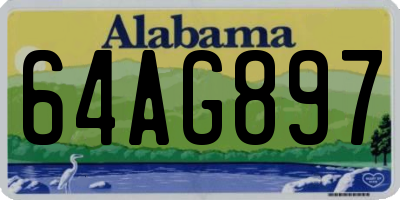 AL license plate 64AG897