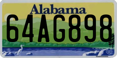 AL license plate 64AG898