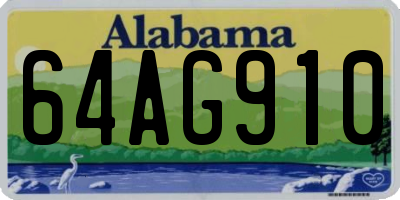AL license plate 64AG910