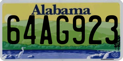 AL license plate 64AG923