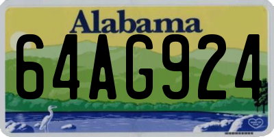 AL license plate 64AG924