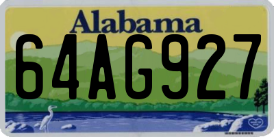 AL license plate 64AG927