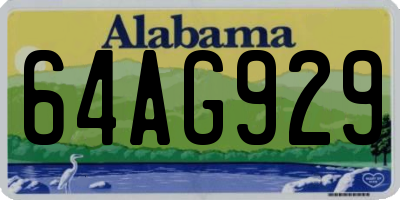 AL license plate 64AG929