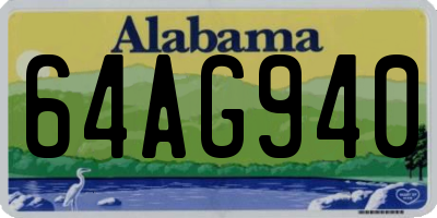 AL license plate 64AG940