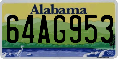 AL license plate 64AG953