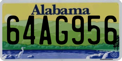 AL license plate 64AG956