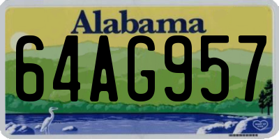 AL license plate 64AG957