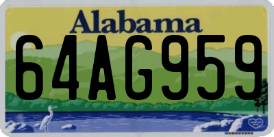 AL license plate 64AG959