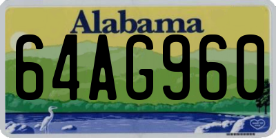 AL license plate 64AG960
