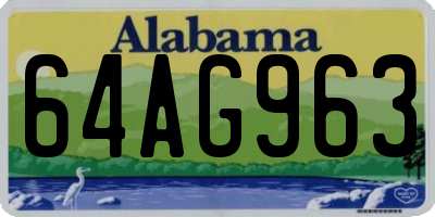 AL license plate 64AG963