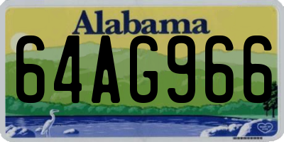 AL license plate 64AG966