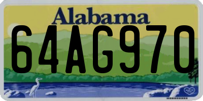 AL license plate 64AG970