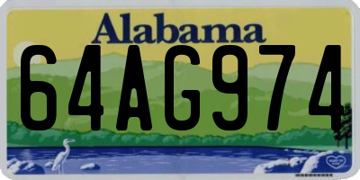 AL license plate 64AG974