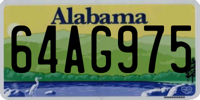 AL license plate 64AG975