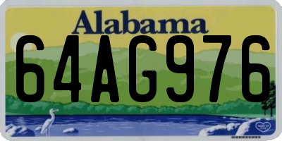 AL license plate 64AG976