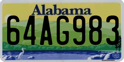AL license plate 64AG983