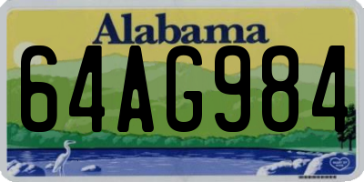 AL license plate 64AG984